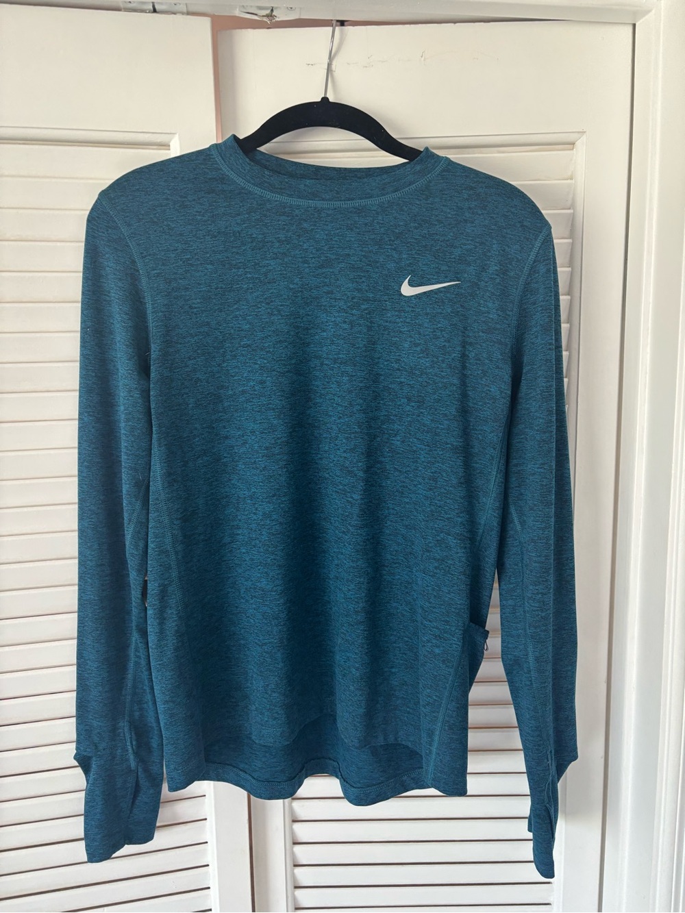 Nike Teal Long-Sleeve Dri-FIT Crew Sweatshirt